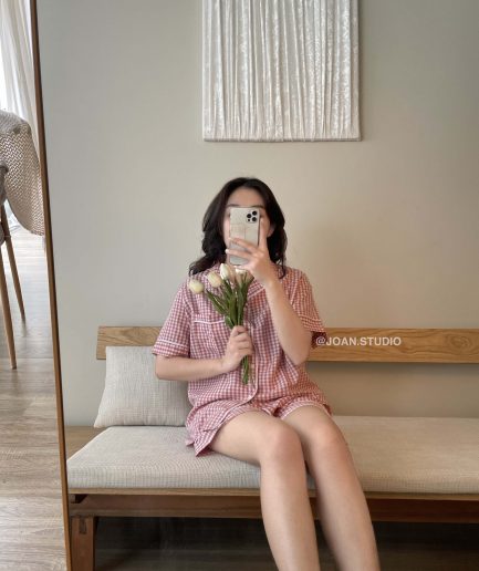 Đồ ngủ Joan form rộng caro