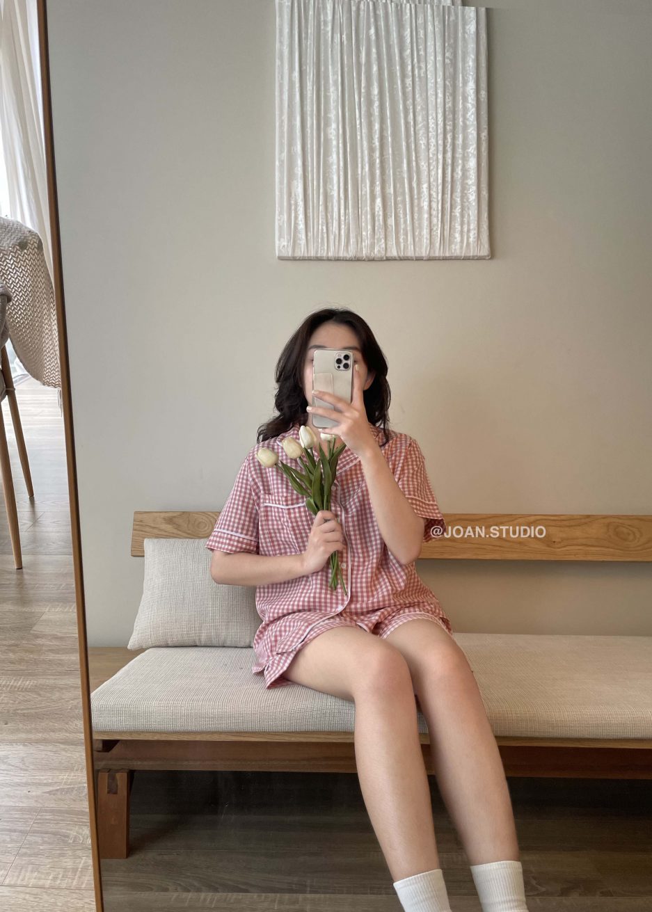Đồ ngủ Joan form rộng caro